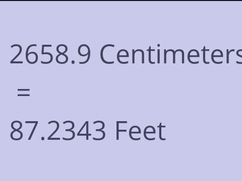 2658.9 CM TO FEET