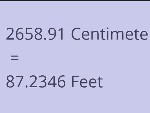 2658.91 CM TO FEET