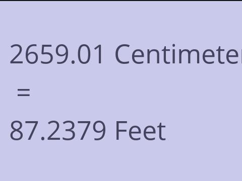 2659.01 CM TO FEET