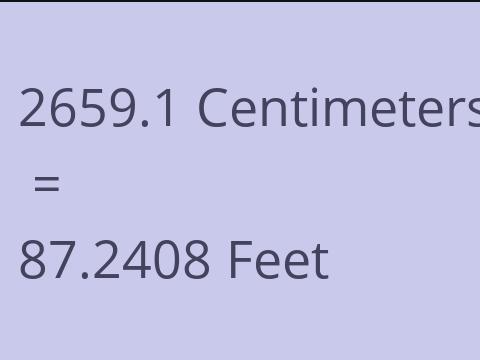 2659.1 CM TO FEET