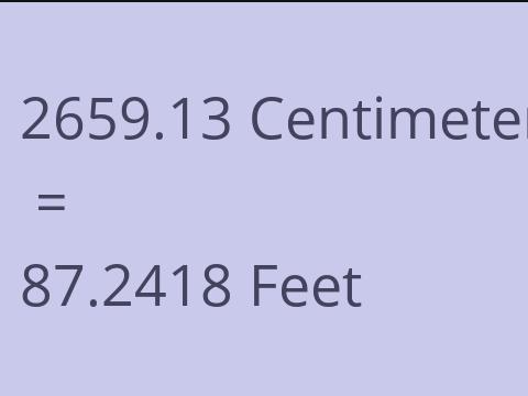 2659.13 CM TO FEET