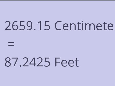 2659.15 CM TO FEET