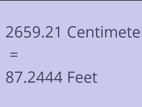 2659.21 CM TO FEET