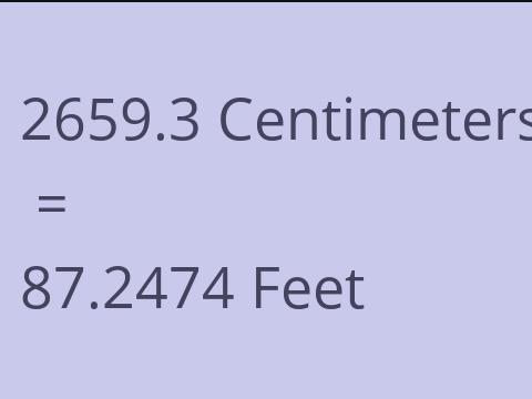 2659.3 CM TO FEET