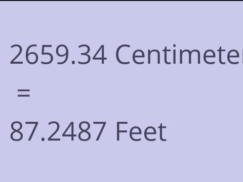 2659.34 CM TO FEET