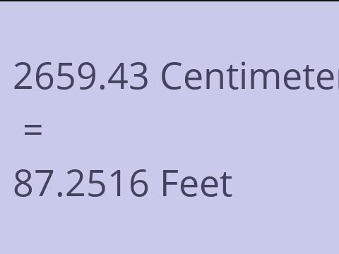 2659.43 CM TO FEET