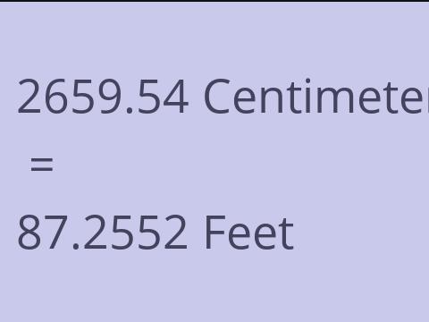 2659.54 CM TO FEET