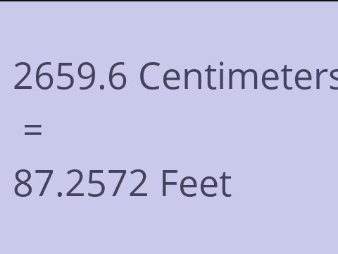 2659.6 CM TO FEET