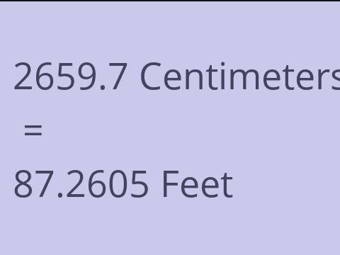 2659.7 CM TO FEET