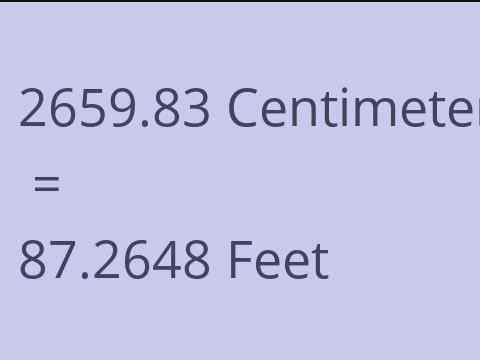 2659.83 CM TO FEET