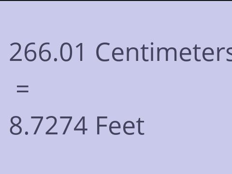 266.01 CM TO FEET