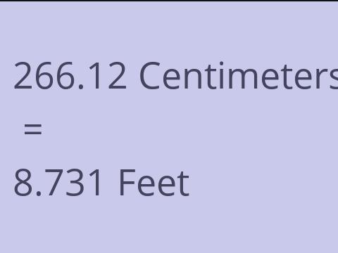 266.12 CM TO FEET