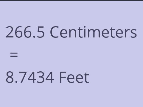 266.5 CM TO FEET