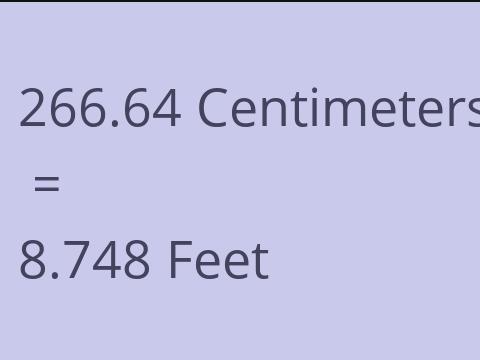 266.64 CM TO FEET