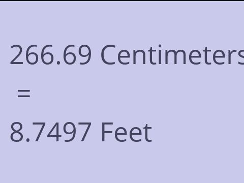 266.69 CM TO FEET