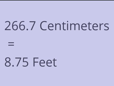 266.7 CM TO FEET