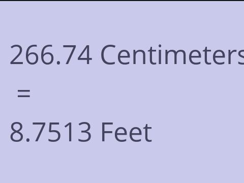 266.74 CM TO FEET