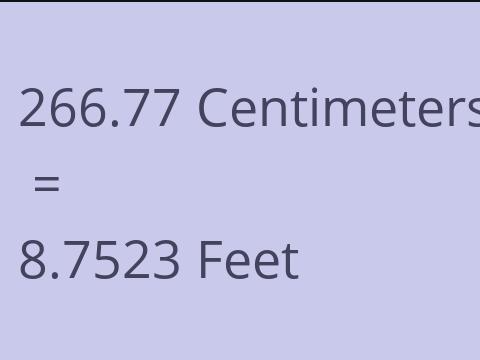 266.77 CM TO FEET