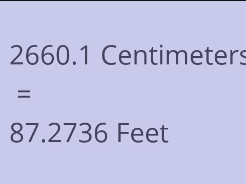2660.1 CM TO FEET