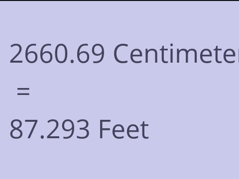 2660.69 CM TO FEET