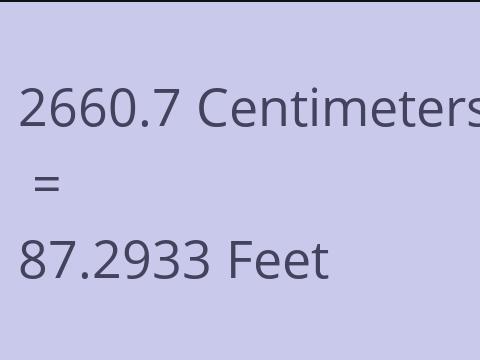 2660.7 CM TO FEET