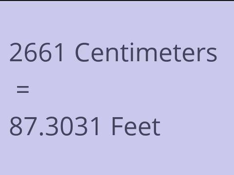 2661 CM TO FEET