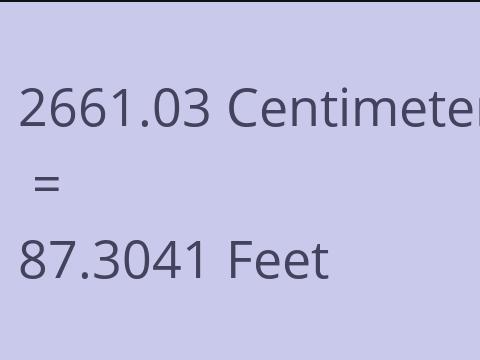 2661.03 CM TO FEET