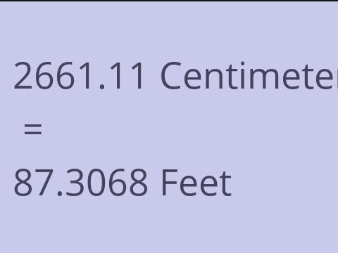 2661.11 CM TO FEET