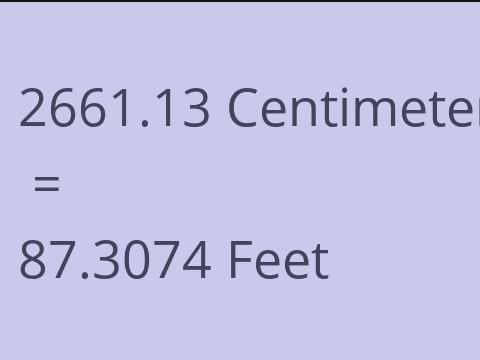 2661.13 CM TO FEET