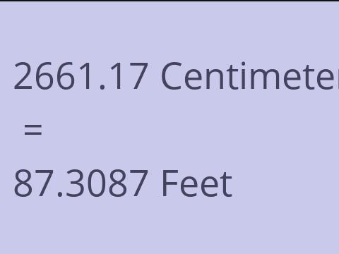 2661.17 CM TO FEET