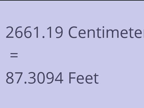 2661.19 CM TO FEET