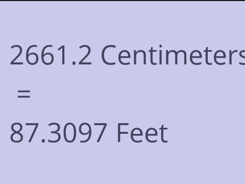 2661.2 CM TO FEET