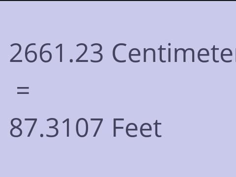 2661.23 CM TO FEET