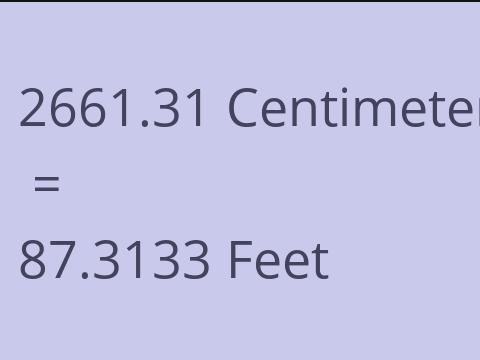 2661.31 CM TO FEET
