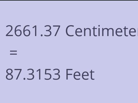 2661.37 CM TO FEET