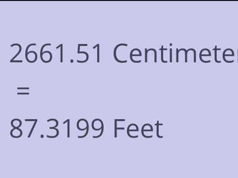 2661.51 CM TO FEET