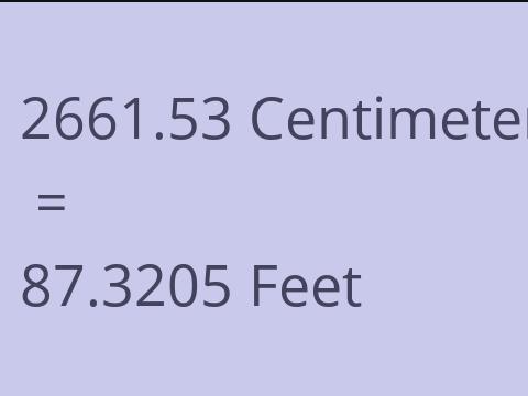 2661.53 CM TO FEET