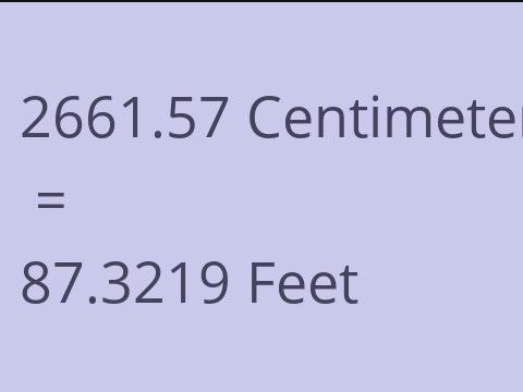 2661.57 CM TO FEET