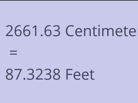 2661.63 CM TO FEET