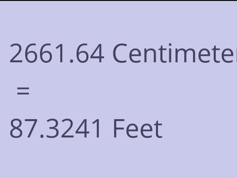 2661.64 CM TO FEET