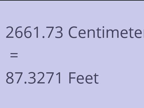 2661.73 CM TO FEET