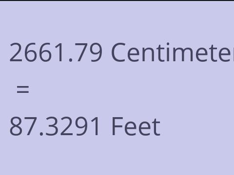2661.79 CM TO FEET
