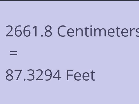 2661.8 CM TO FEET