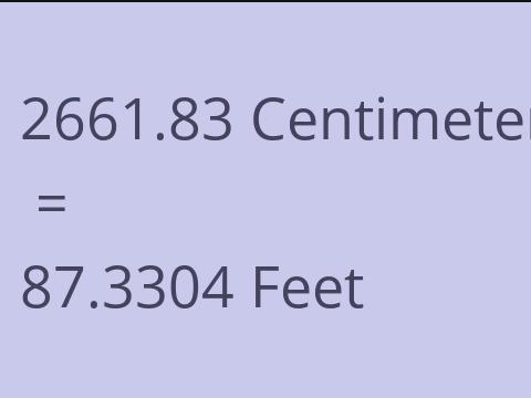 2661.83 CM TO FEET
