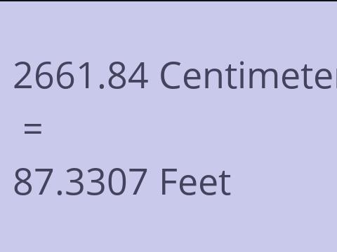 2661.84 CM TO FEET