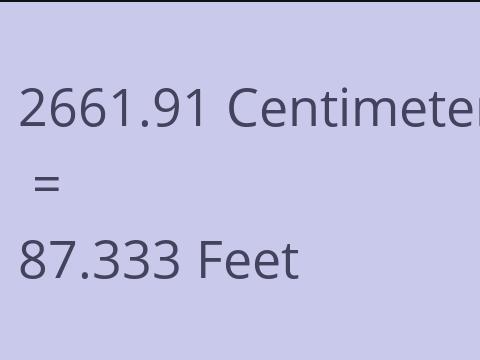 2661.91 CM TO FEET