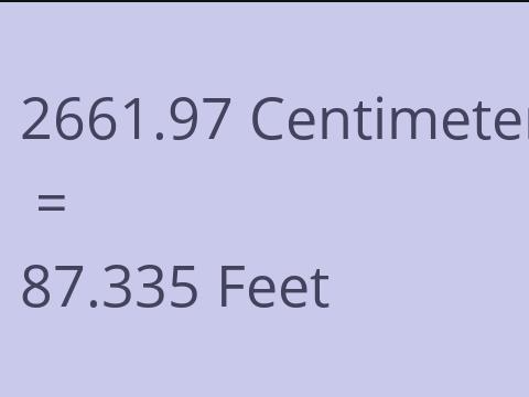 2661.97 CM TO FEET