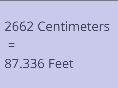2662 CM TO FEET