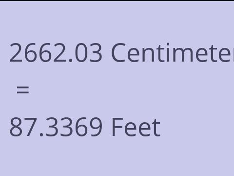 2662.03 CM TO FEET