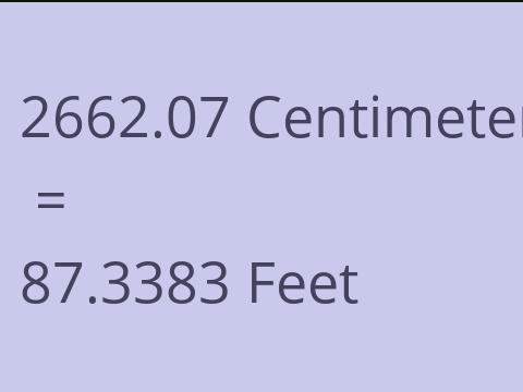 2662.07 CM TO FEET